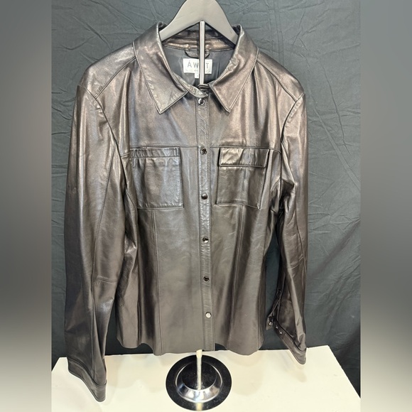 AWET Black Leather Shirt